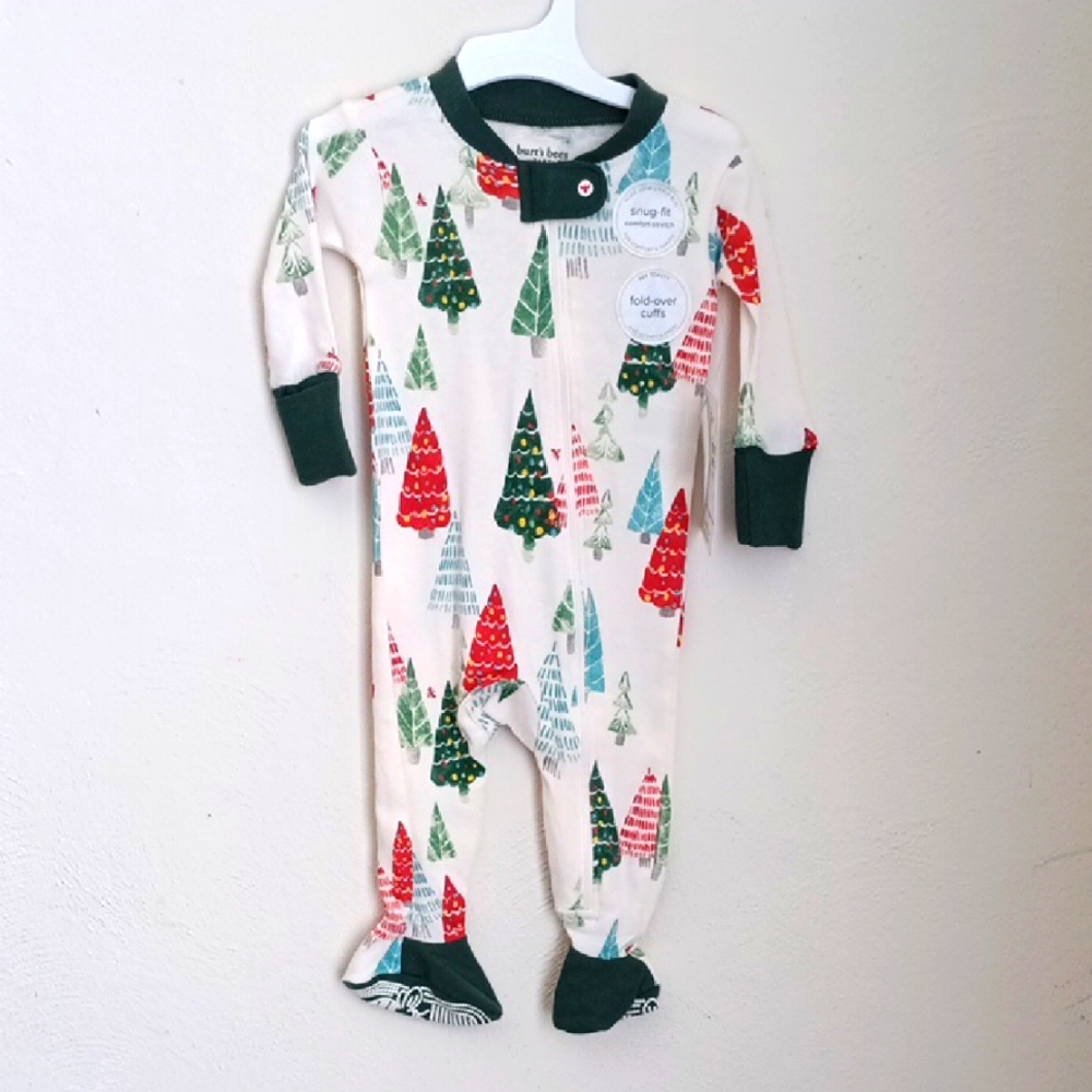 Burt's Bees Baby Christmas Tree One Piece - Green